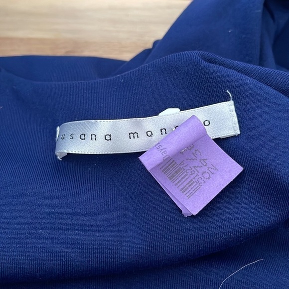 Susana Monaco Blue Body Con Dress Size Small EUC - Picture 3 of 4